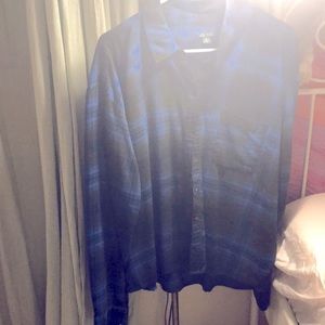 Blue and black flannel